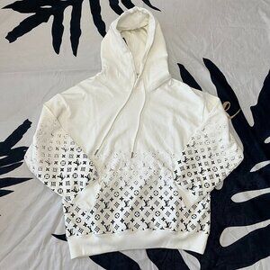 Louis Vuitton Gradient Cotton White Hoodie